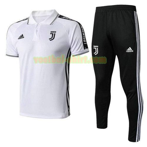 juventus set poloshirt 2019 20 wit zwart mannen