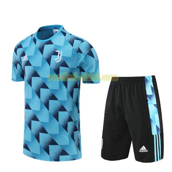 juventus set training shirt 2022 2023 blauw mannen
