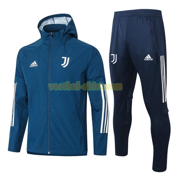 juventus set windjack 2021 blauw mannen