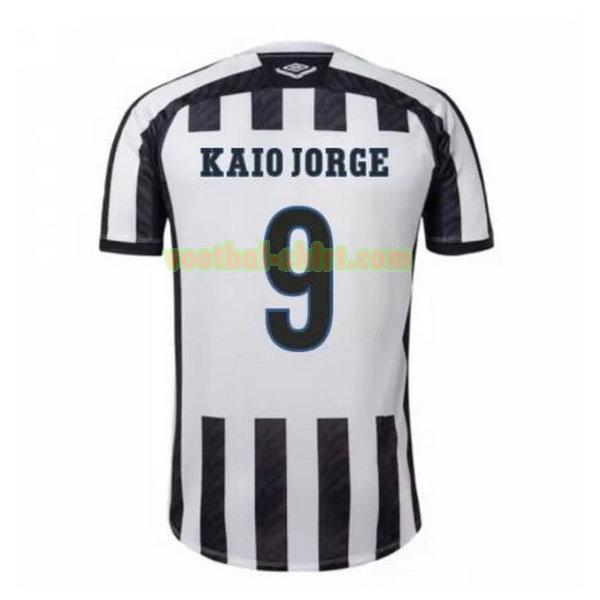 kaio jorge 9 santos fc uit shirt 2020-2021 zwart wit mannen