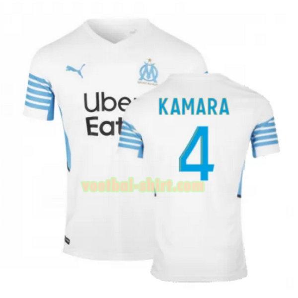 kamara 4 olympique marseille thuis shirt 2021 2022 wit mannen