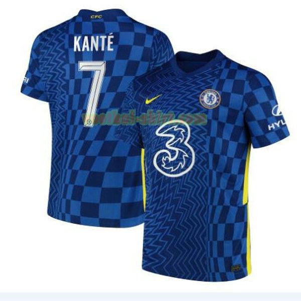 kante 7 chelsea thuis shirt 2021 2022 blauw mannen