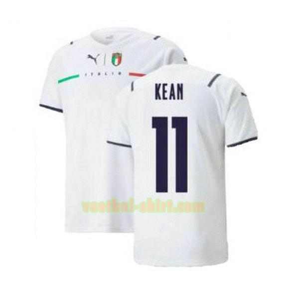 kean 11 italië uit shirt 2021 2022 wit mannen