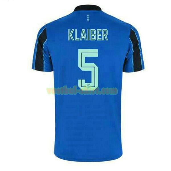 klaiber 5 ajax uit shirt 2021 2022 blauw mannen