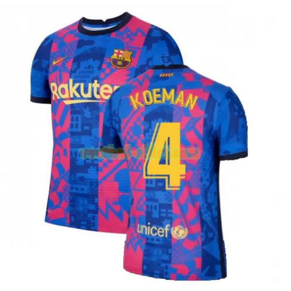 koeman 4 barcelona 3e shirt 2021 2022 blauw rood mannen