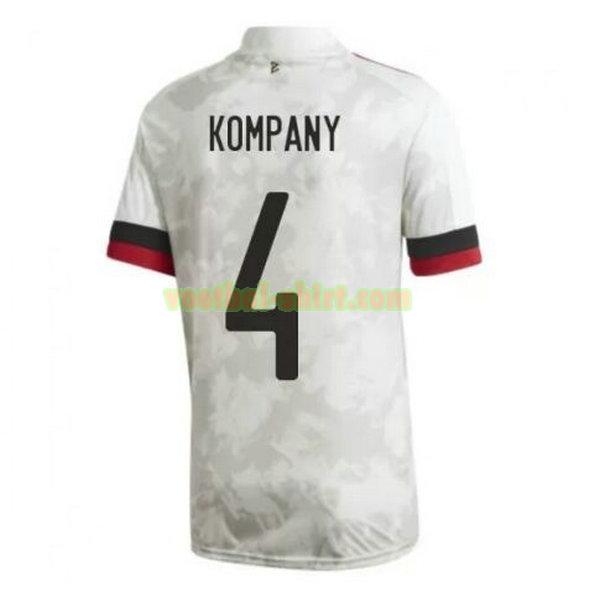 kompany 4 belgië uit shirt 2020-2021 wit mannen