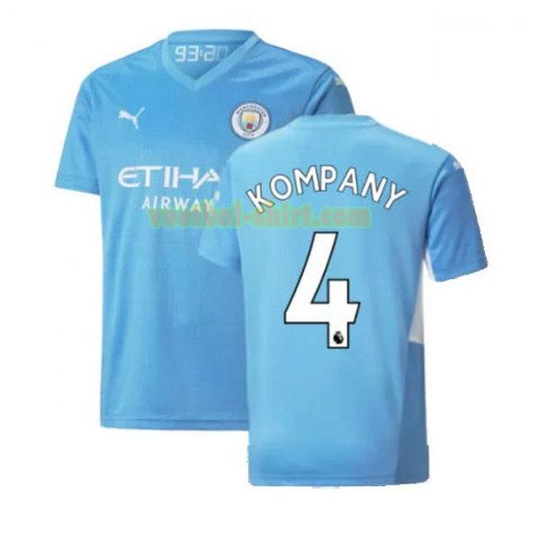 kompany 4 manchester city thuis shirt 2021 2022 blauw mannen