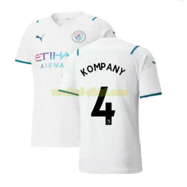 kompany 4 manchester city uit shirt 2021 2022 wit mannen