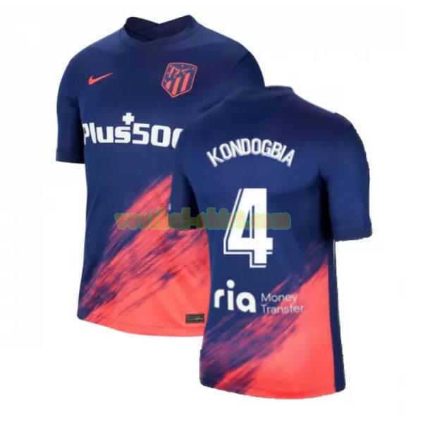 kondogbia 4 atletico madrid uit shirt 2021 2022 blauw zwart mannen