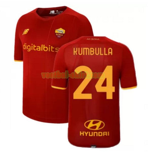 kumbulla 24 as roma thuis shirt 2021 2022 rood mannen