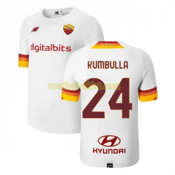 kumbulla 24 as roma uit shirt 2021 2022 wit mannen