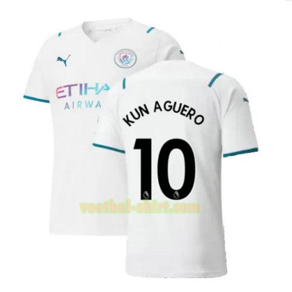 kun aguero 10 manchester city uit shirt 2021 2022 wit mannen