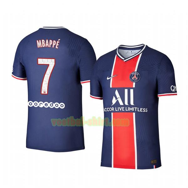 kylian mbappe 7 paris saint germain thuis shirt 2020-21 mannen