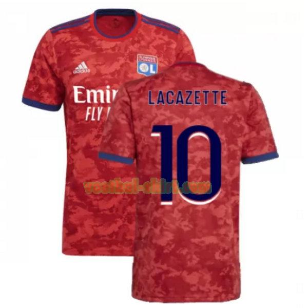 lacazette 10 olympique lyon uit shirt 2021 2022 rood mannen