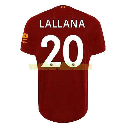 lallana 20 liverpool thuis shirt 2019-2020 mannen