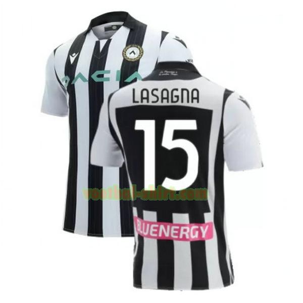 lasagna 15 udinese thuis shirt 2021 2022 zwart wit mannen