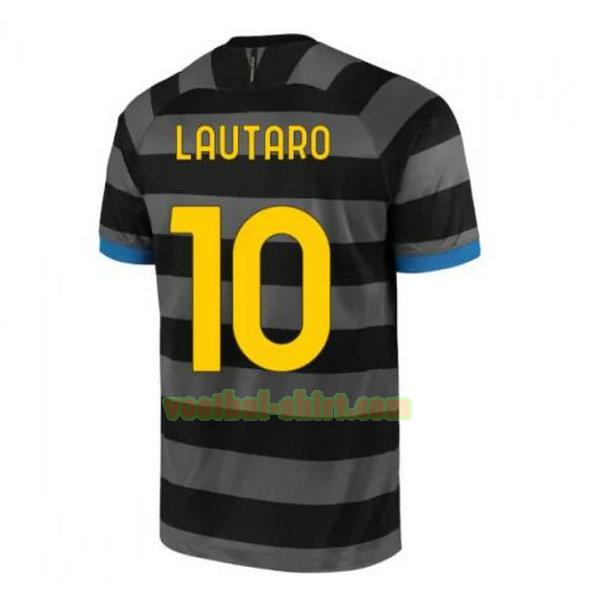 lautaro 10 inter milan 3e shirt 2020-2021 grijs mannen