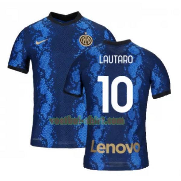 lautaro 10 inter milan thuis shirt 2021 2022 blauw mannen