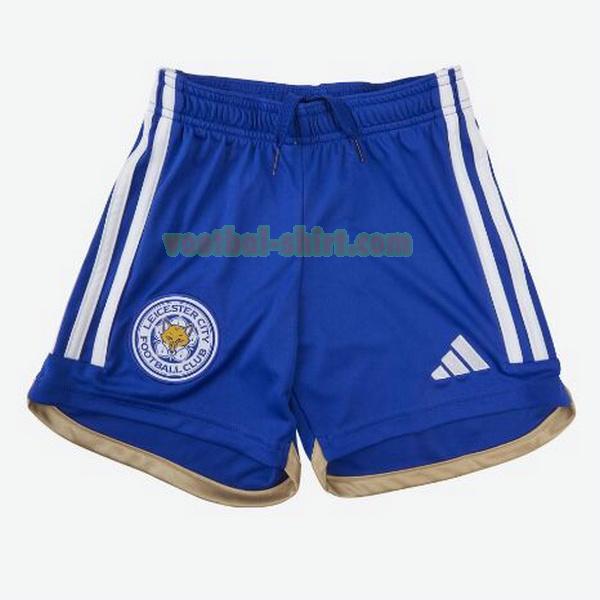 leicester city thuis shorts 2023 2024 blauw mannen