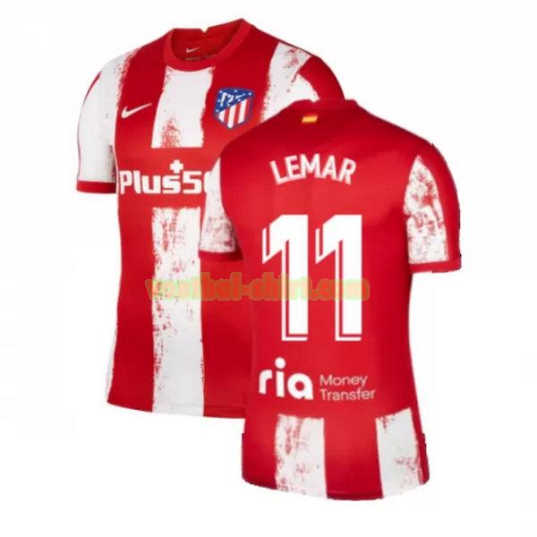 lemar 11 atletico madrid thuis shirt 2021 2022 rood wit mannen