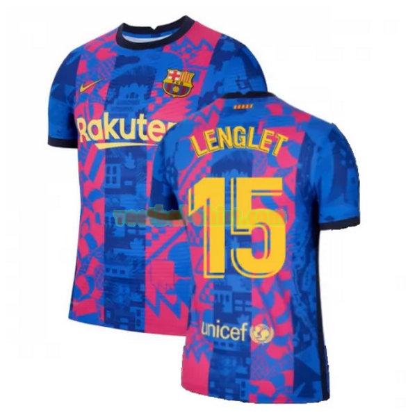 lenglet 15 barcelona 3e shirt 2021 2022 blauw rood mannen