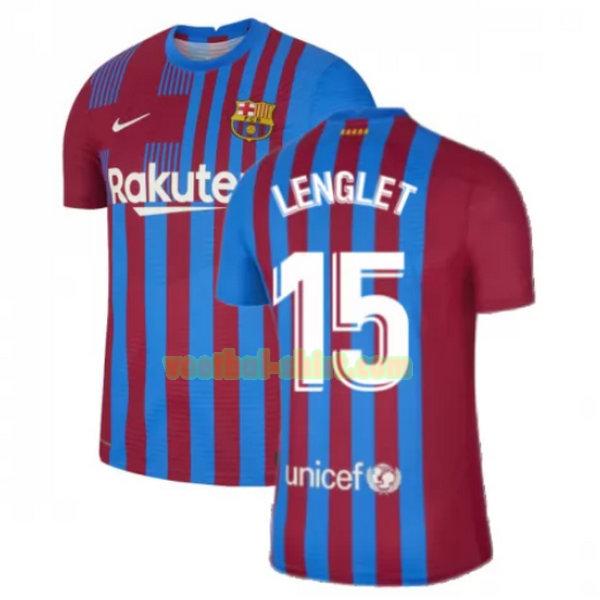 lenglet 15 barcelona thuis shirt 2021 2022 rood wit mannen