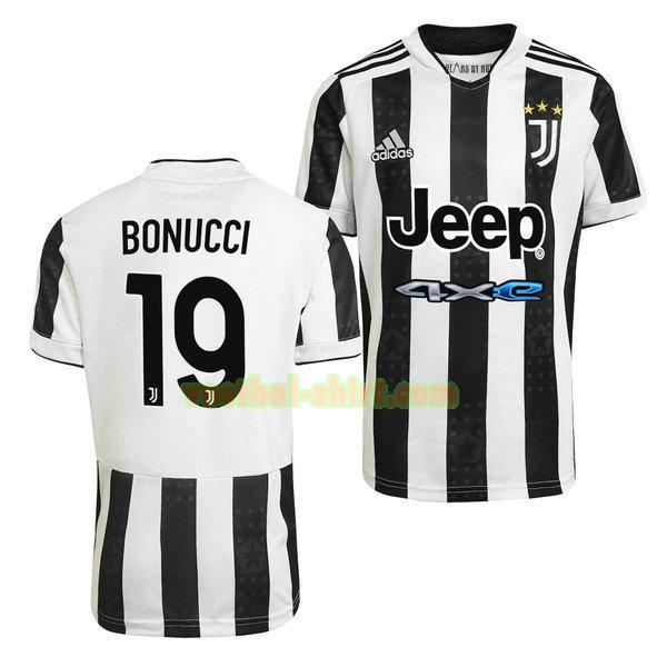 leonardo bonucci 19 juventus thuis shirt 2021 2022 zwart wit mannen