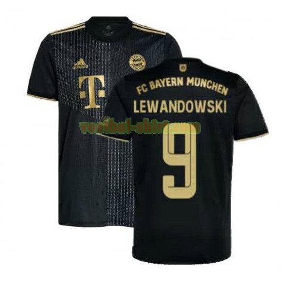 lewandowski 9 bayern münchen uit shirt 2021 2022 zwart mannen