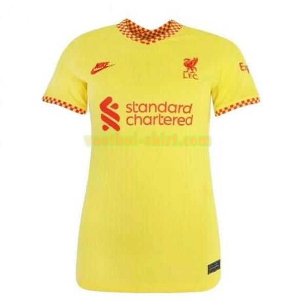 liverpool 3e shirt 2021 2022 geel dames