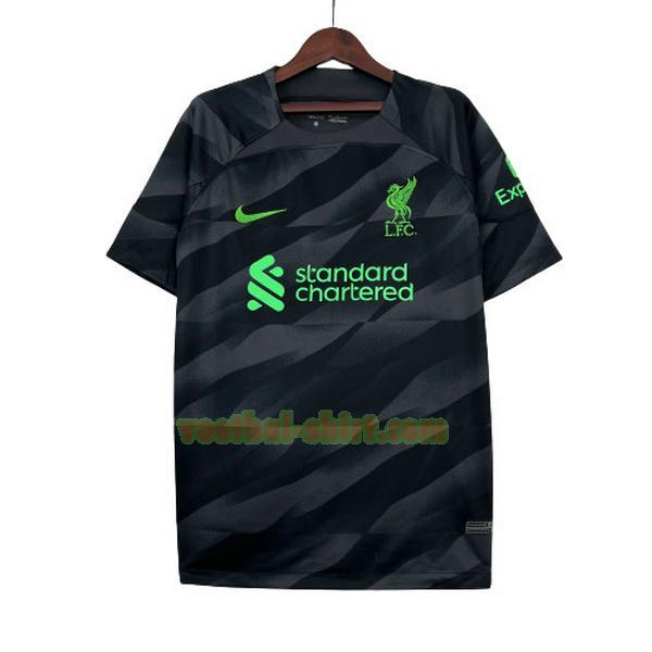 liverpool doelman voetalshirt 2023 2024 zwart mannen