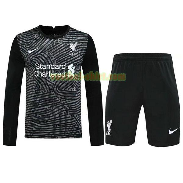 liverpool lange mouwen doelman shirts+pantalón 2021 zwart mannen