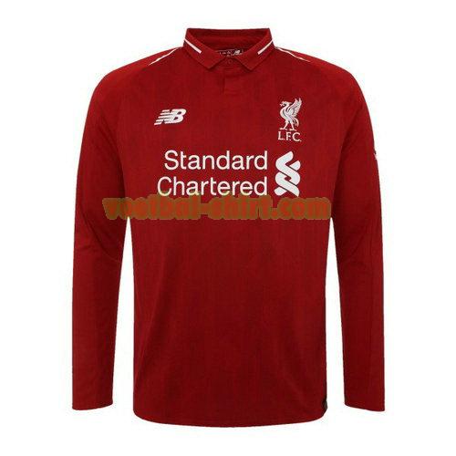 liverpool lange mouwen thuis shirt 2018-2019 mannen