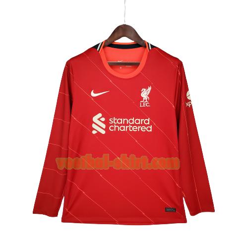 liverpool lange mouwen thuis shirt 2021 2022 rood mannen