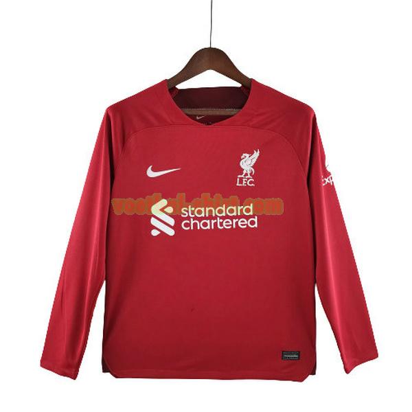 liverpool lange mouwen thuis shirt 2022 2023 rood mannen