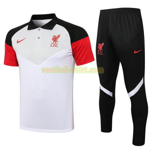 liverpool set poloshirt 2021 22 wit mannen