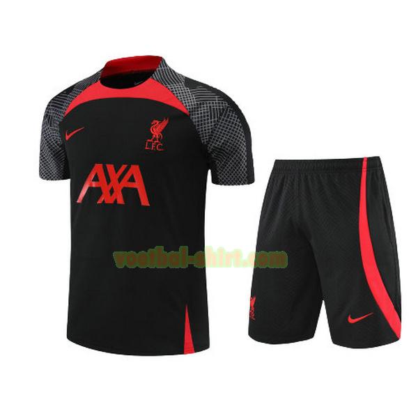 liverpool set training shirt 2022 2023 zwart mannen