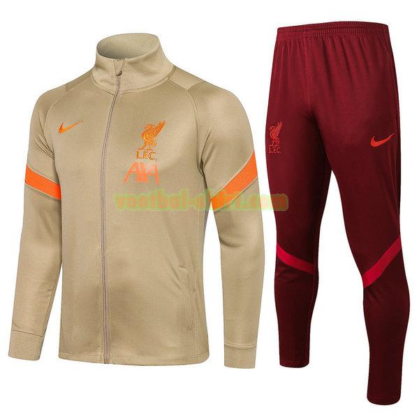 liverpool set trainingspak 2021 2022 geel mannen