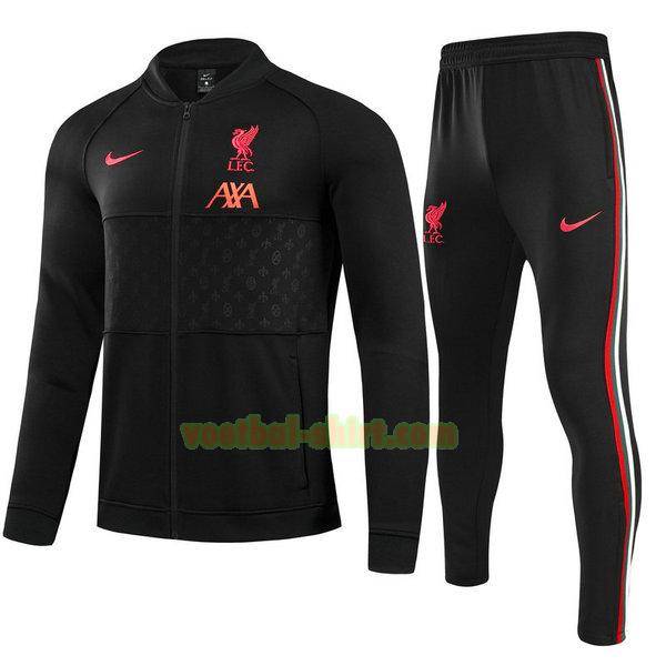 liverpool set trainingspak 2021 22 zwart kinderen