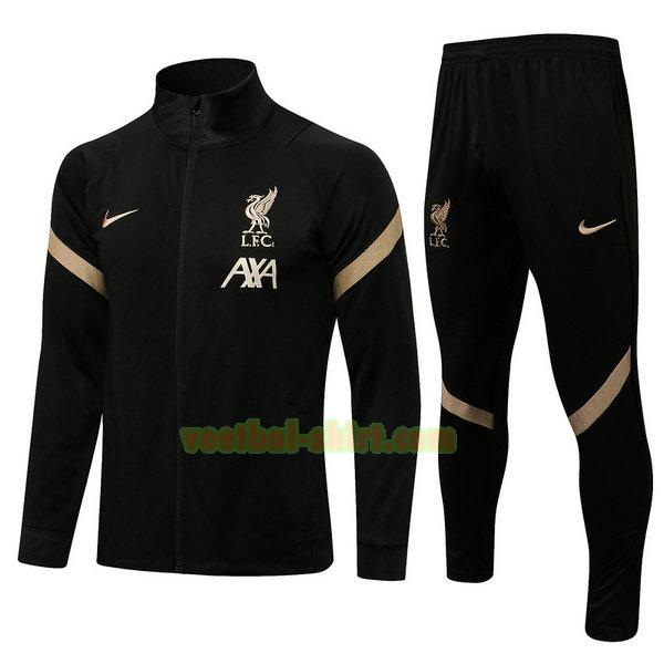 liverpool set trainingspak 2021 22 zwart mannen
