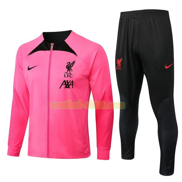 liverpool set trainingspak 2022 2023 roze mannen