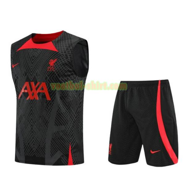 liverpool set vest 2022 23 zwart mannen