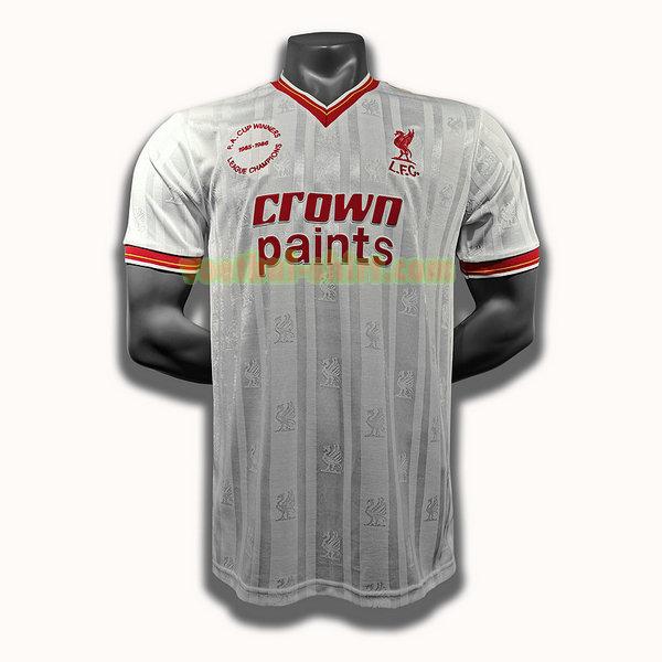 liverpool uit player shirt 1985 1986 wit mannen