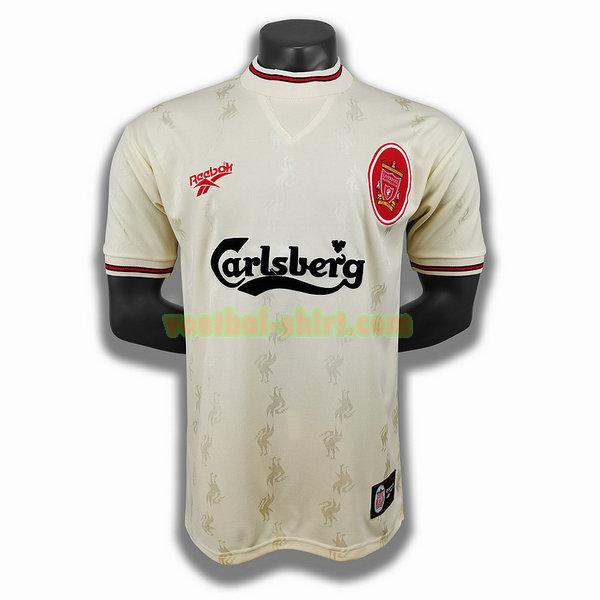 liverpool uit player shirt 1996 wit mannen