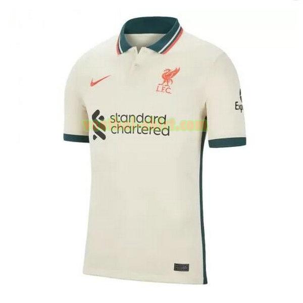 liverpool uit shirt 2021 2022 thailand geel mannen