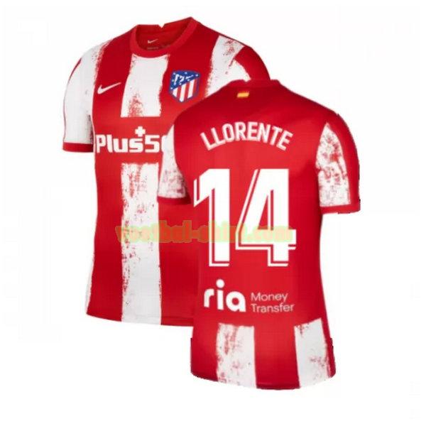 llorente 14 atletico madrid thuis shirt 2021 2022 rood wit mannen