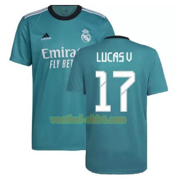 lucas v 17 real madrid 3e shirt 2021 2022 groen mannen
