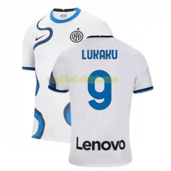 lukaku 9 inter milan uit shirt 2021 2022 wit mannen