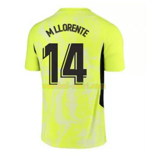 m llorente 14 atletico madrid 3e shirt 2020-2021 groen mannen