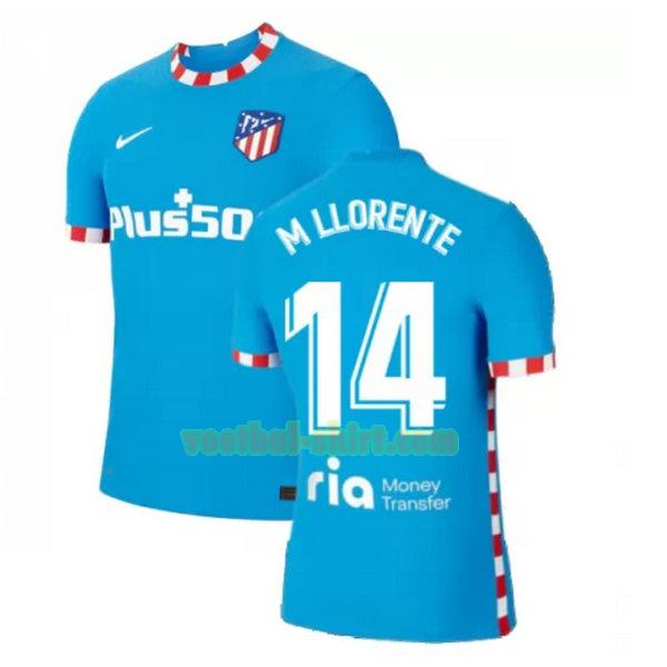 m llorente 14 atletico madrid 3e shirt 2021 2022 blauw mannen