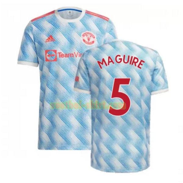 maguire 5 manchester united uit shirt 2021 2022 blauw mannen
